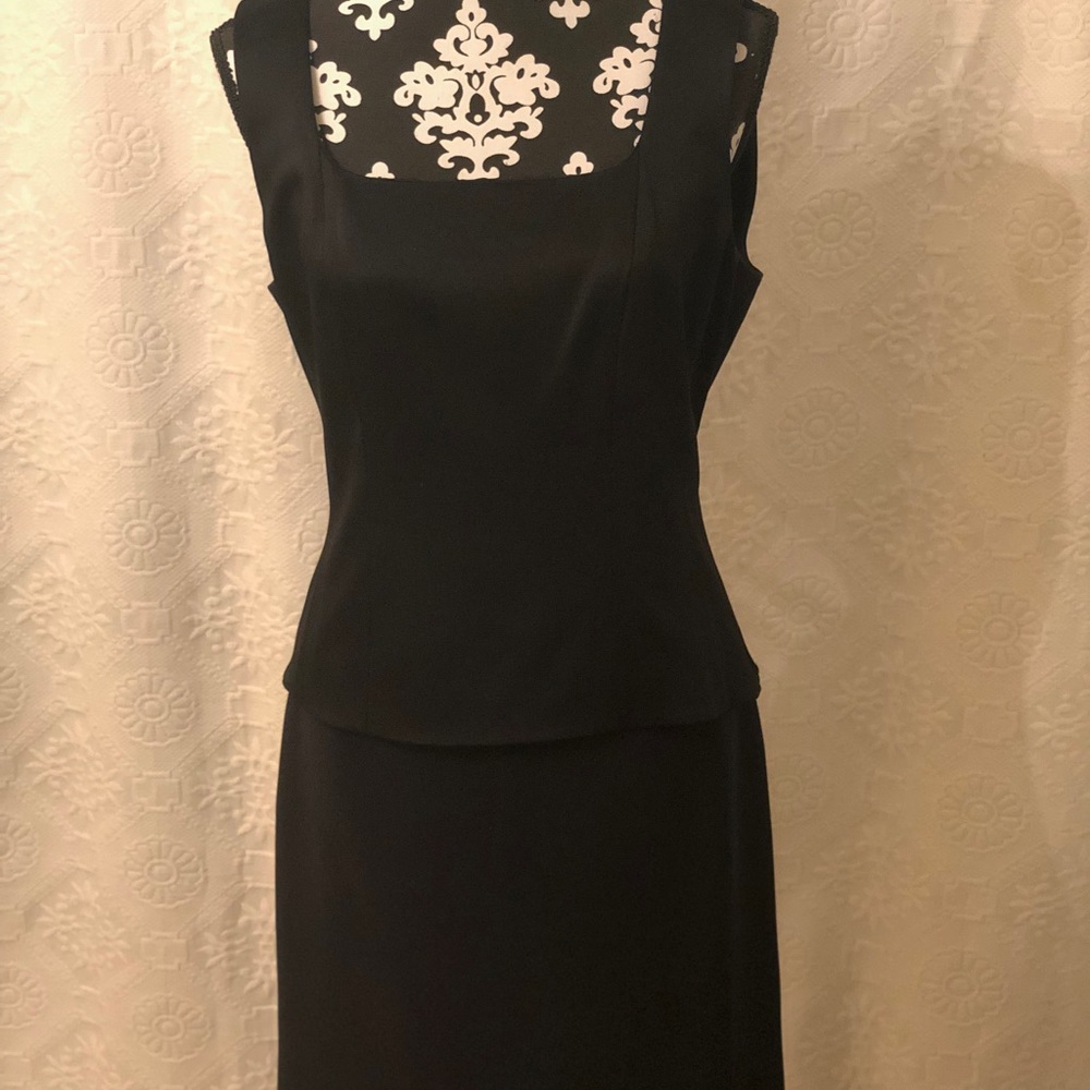 Skirt and tank set, cocktail or work, black